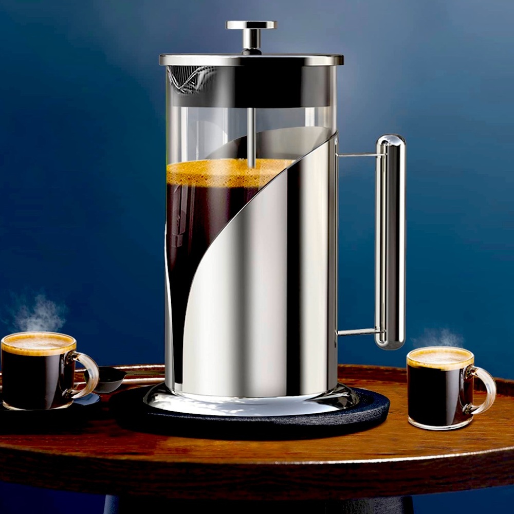 NEW AND UNUSED Upgraded French Press Coffee Maker Stainless Steel 34 oz